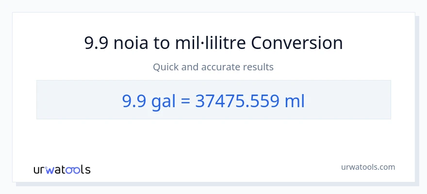Conversió de 9.9 Galons a mil·lilitres