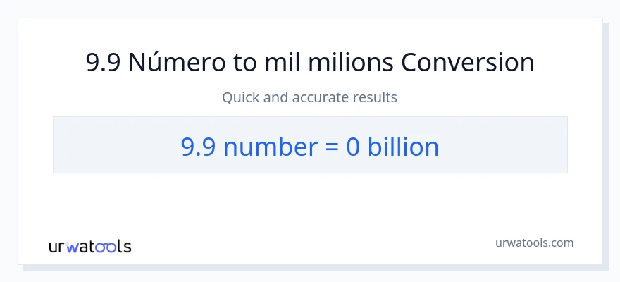 Conversió de 9.9 números a milers de milions