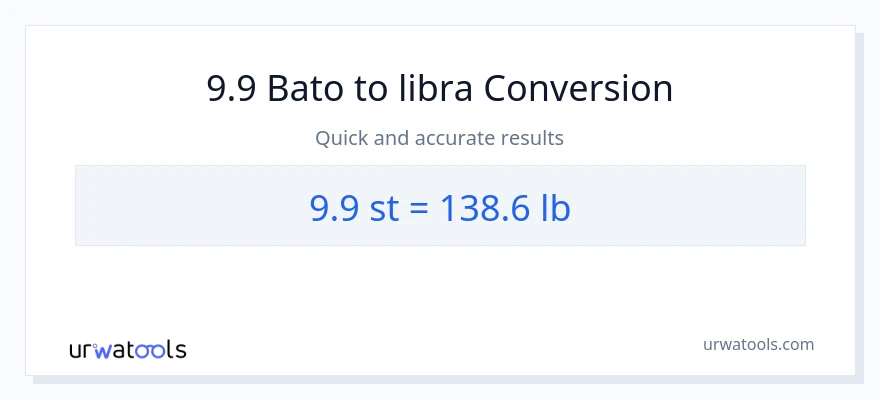 9.9 Mga bato patungong Lbs na conversion