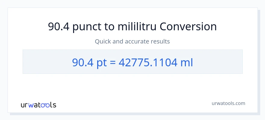 Conversie 90.4 Pints la mililitri