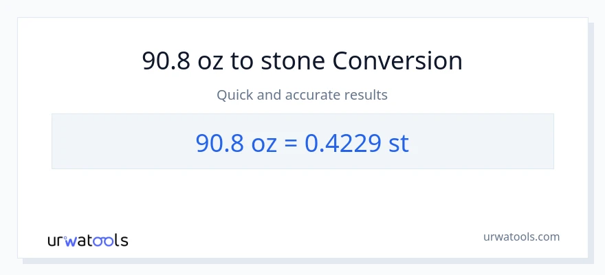 90.8 Ounces to Stones conversion