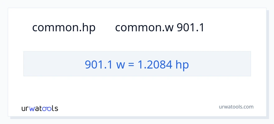 تبدیل 901.1 وات به اسب بخار