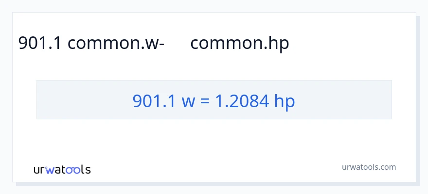 901.1 վատտ-ից ձիաուժ փոխակերպում