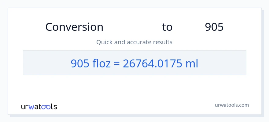 تبدیل 905 اونس مایع به میلی‌لیتر