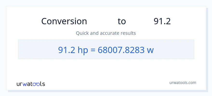 تبدیل 91.2 اسب بخار به وات