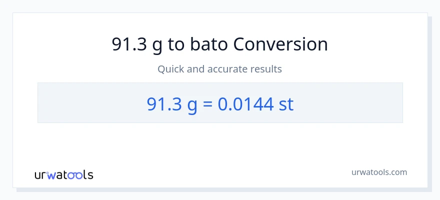 91.3 Gramo patungong Mga bato na conversion
