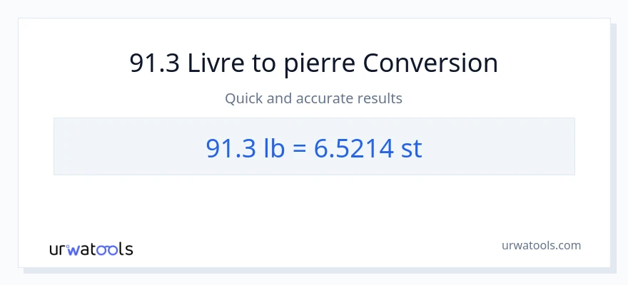 Conversion 91.3 Lbs vers Pierres