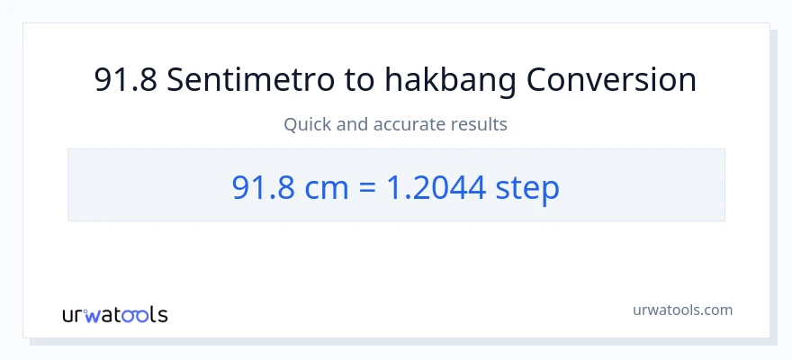 91.8 Mga Sentimetro patungong mga hakbang na conversion