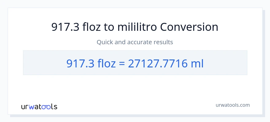 917.3 mga onsa ng likido patungong mga mililitro na conversion