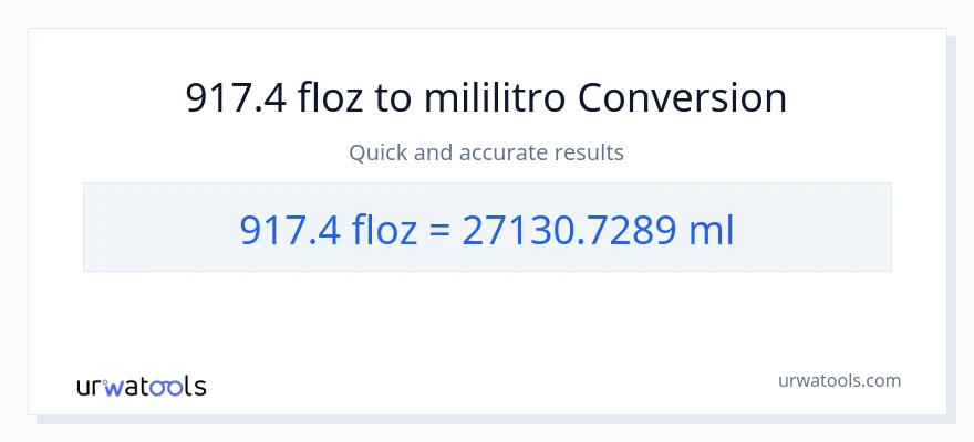 917.4 mga onsa ng likido patungong mga mililitro na conversion
