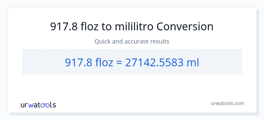917.8 mga onsa ng likido patungong mga mililitro na conversion