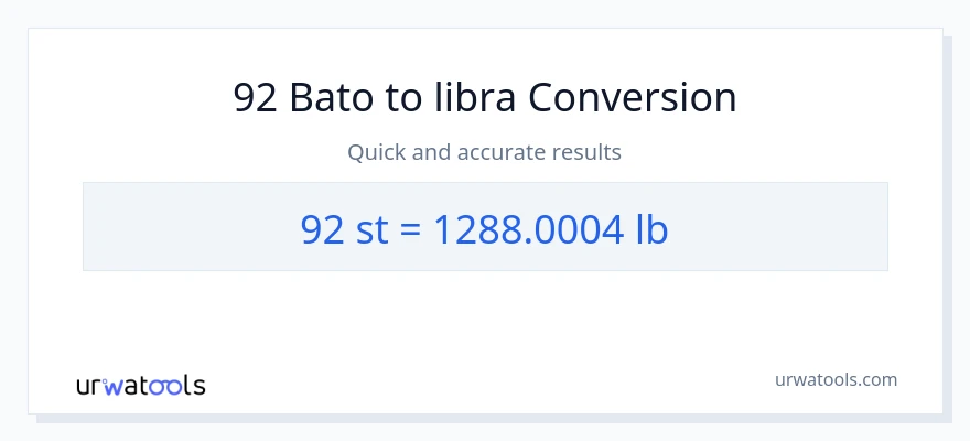 92 Mga bato patungong Lbs na conversion