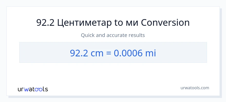 Конверзија од Центиметри до миље: 1}