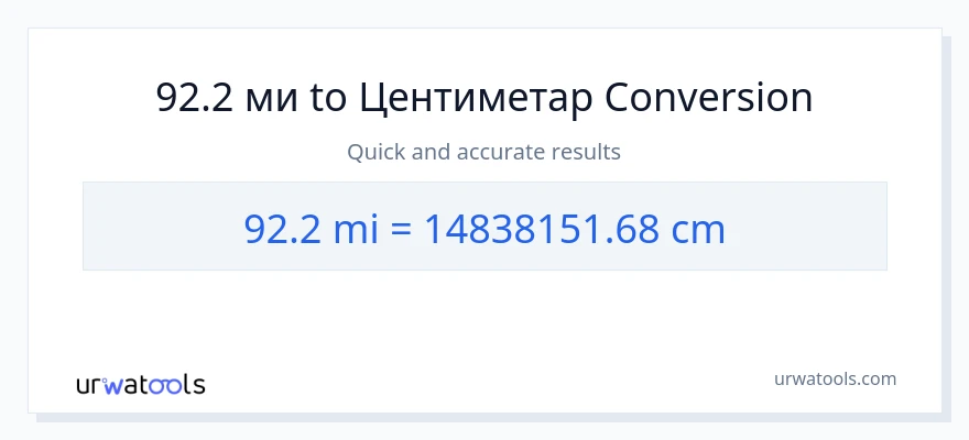 Конверзија од миље до Центиметри: 1}