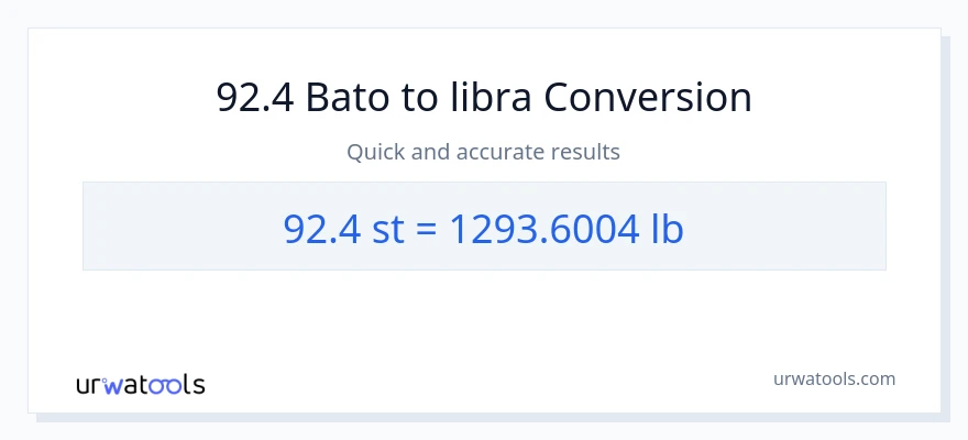 92.4 Mga bato patungong Lbs na conversion