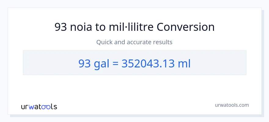 Conversió de 93 Galons a mil·lilitres