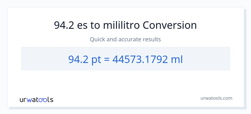 Conversión de 94.2 Pints a mililitros