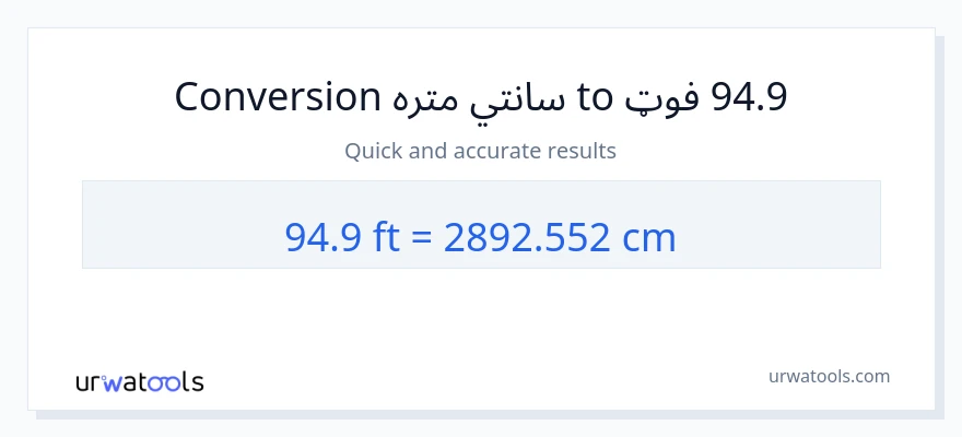 94.9 پښې ته سانتي متره بدلون