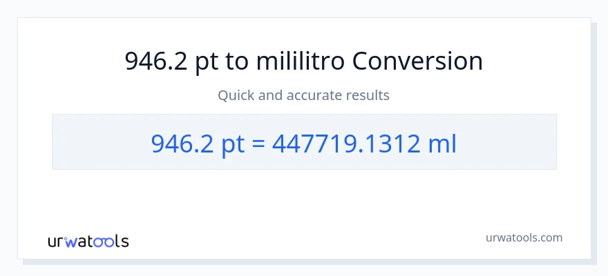 946.2 Pints patungong mga mililitro na conversion