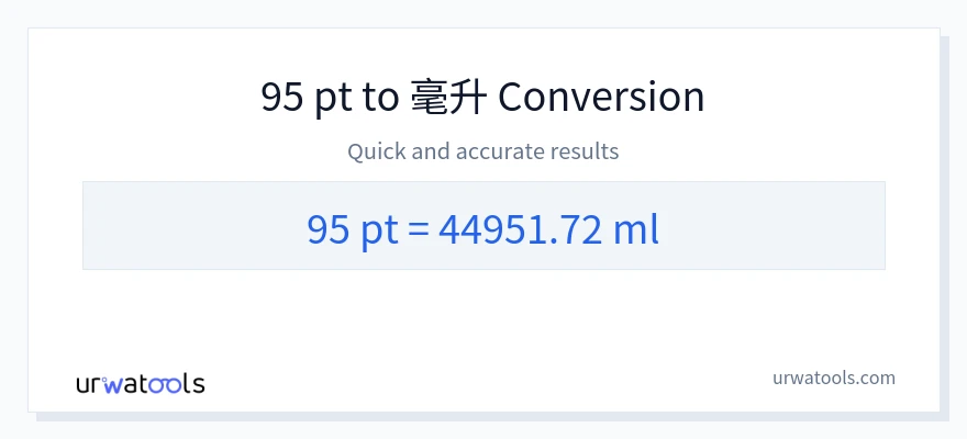 95 Pints 到 毫升 轉換