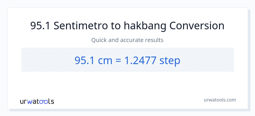 95.1 Mga Sentimetro patungong mga hakbang na conversion