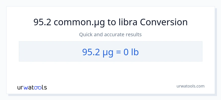 95.2 mga mikrogramo patungong Lbs na conversion