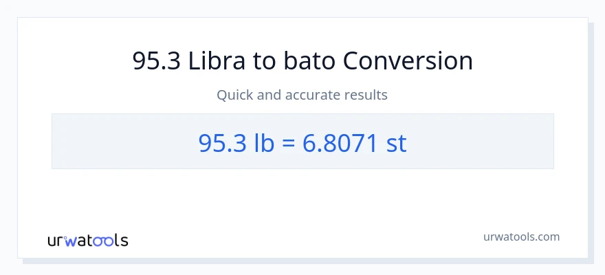 95.3 Lbs patungong Mga bato na conversion