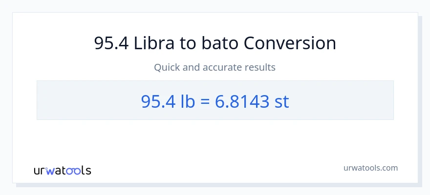 95.4 Lbs patungong Mga bato na conversion