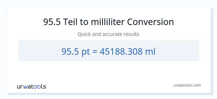 95.5 Pints zu Milliliter Umwandlung