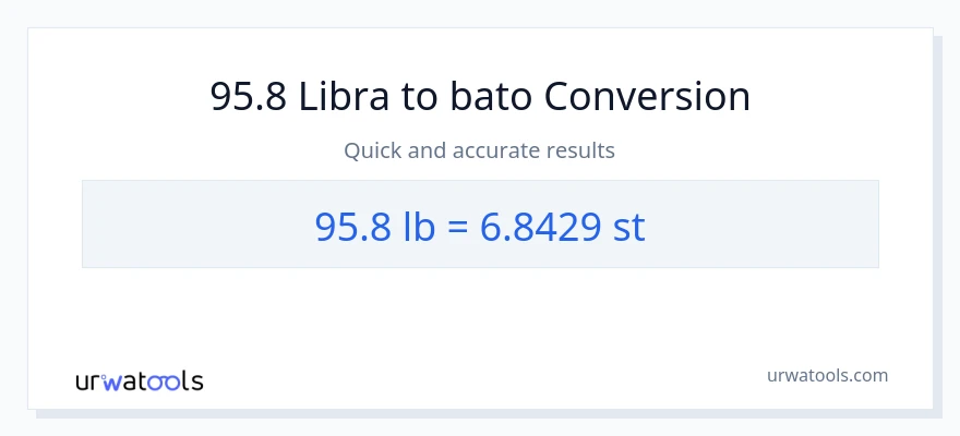 95.8 Lbs patungong Mga bato na conversion