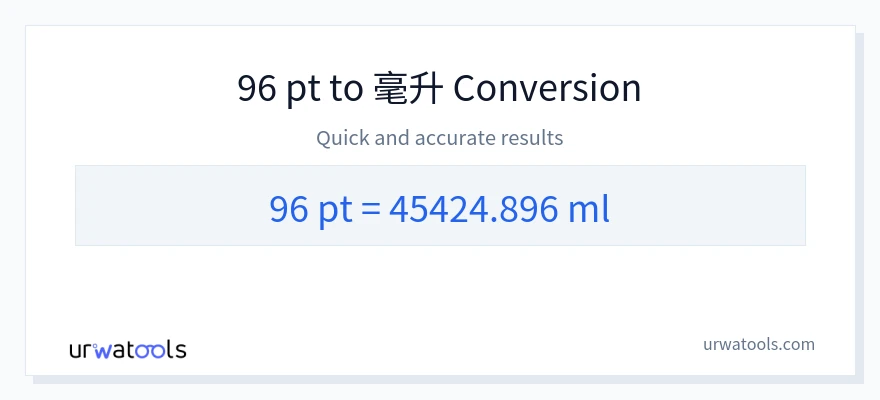 96 Pints 到 毫升 轉換