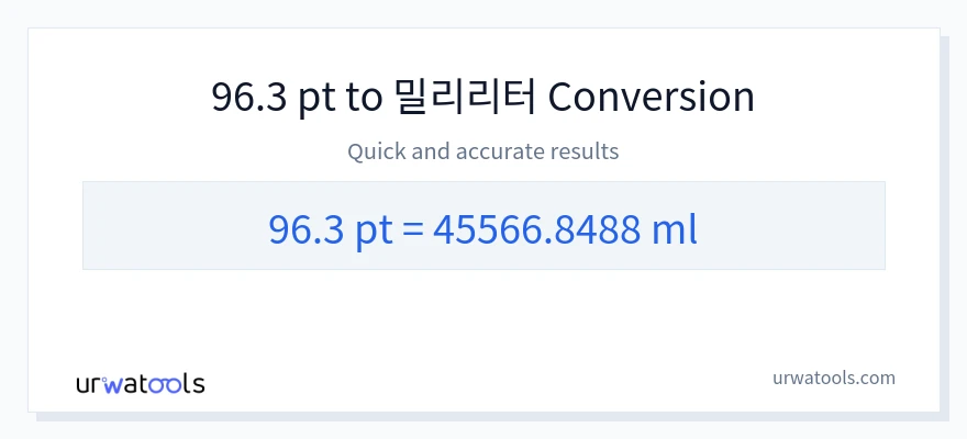 96.3 Pints에서 밀리리터으로의 변환
