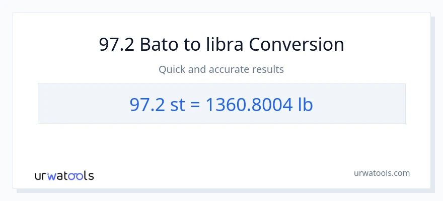 97.2 Mga bato patungong Lbs na conversion