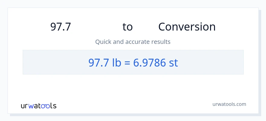97.7 Lbs இலிருந்து கற்கள் வரை மாற்றம்