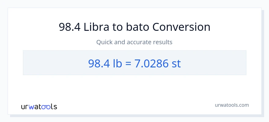 98.4 Lbs patungong Mga bato na conversion