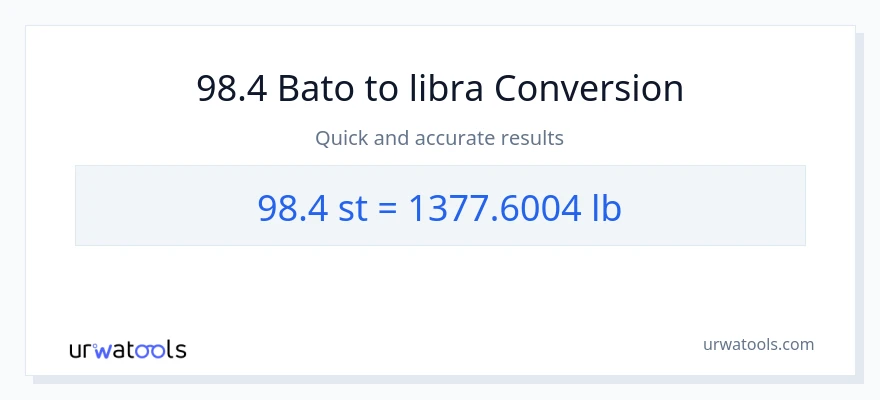 98.4 Mga bato patungong Lbs na conversion