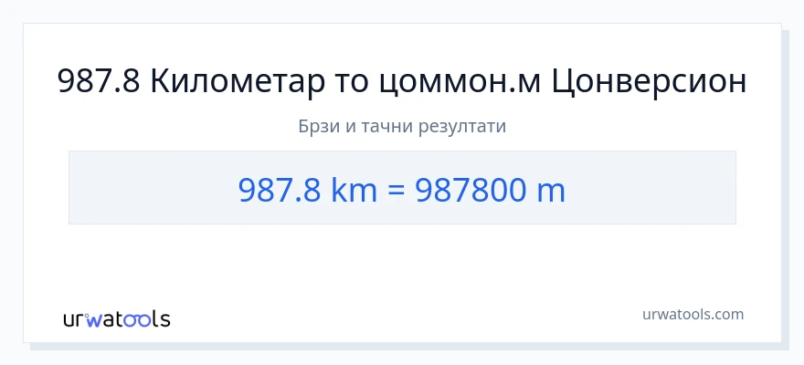 Конверзија од километри до Метри: 1}