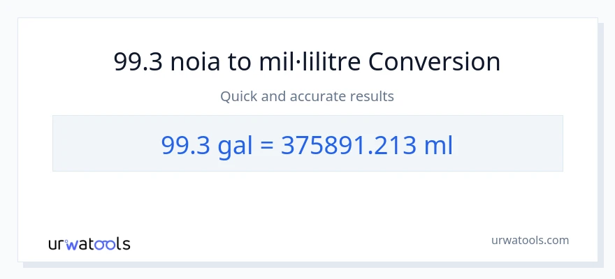 Conversió de 99.3 Galons a mil·lilitres