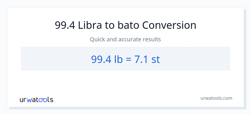 99.4 Lbs patungong Mga bato na conversion