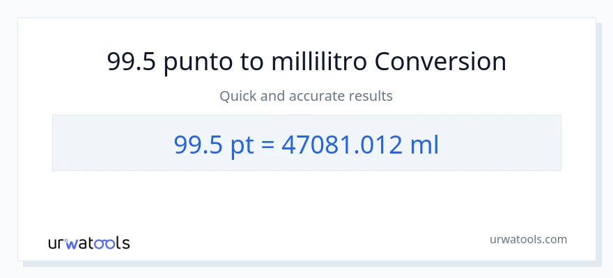Conversione da 99.5 Pints a millilitri