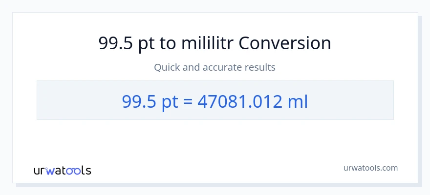 Konwersja 99.5 Pints do mililitry