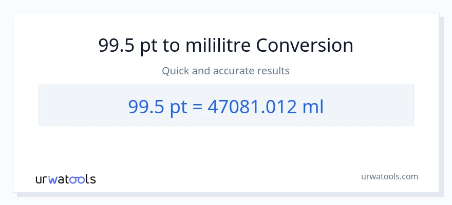 99.5 Pints'den mililitre'e dönüşüm