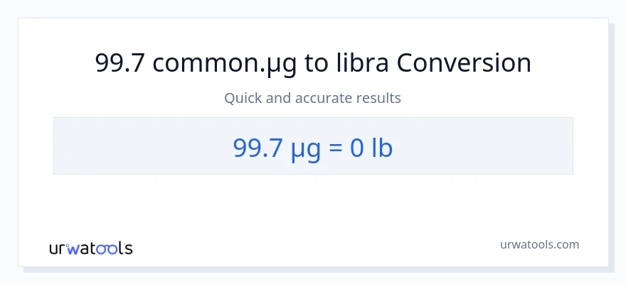 99.7 mga mikrogramo patungong Lbs na conversion