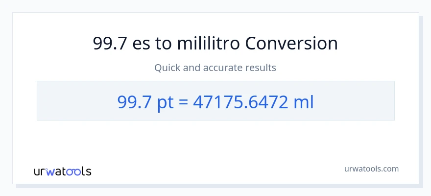Conversión de 99.7 Pints a mililitros