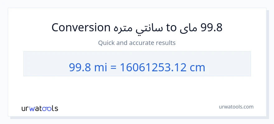 99.8 میلونه ته سانتي متره بدلون