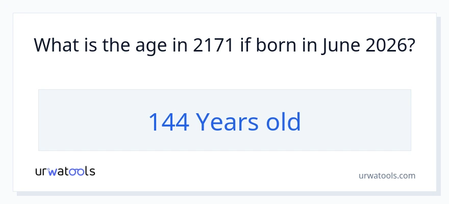 June 2026 に生まれた人は何歳ですか?