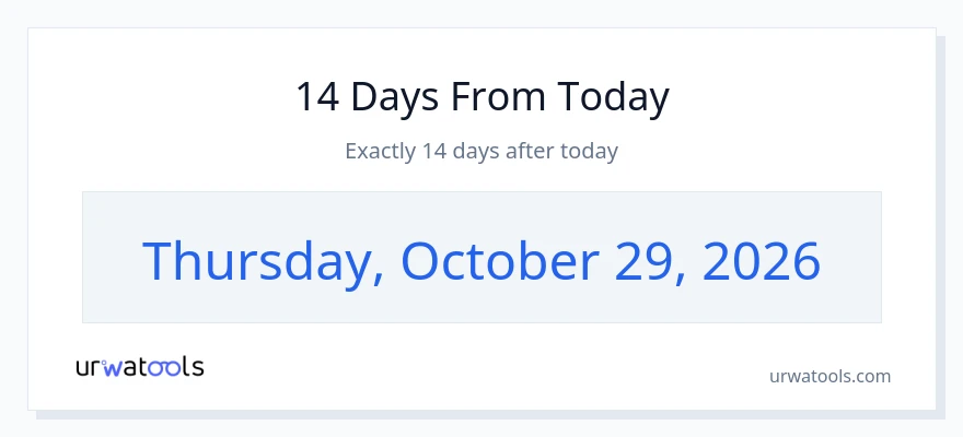 14 days from today