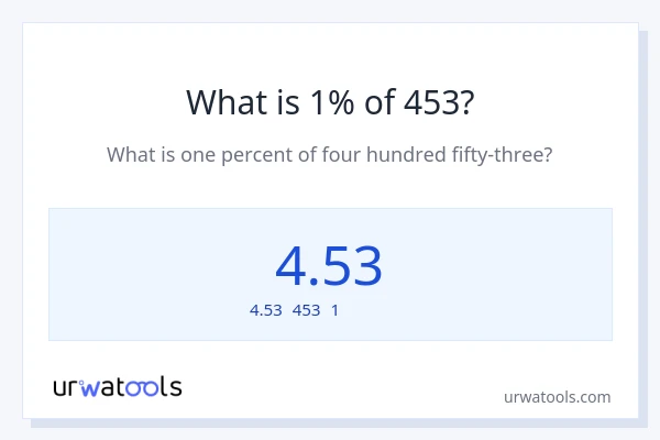 453の1%は何ですか?