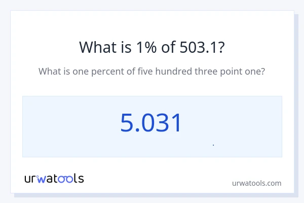 1% از 503.1 چقدر است؟