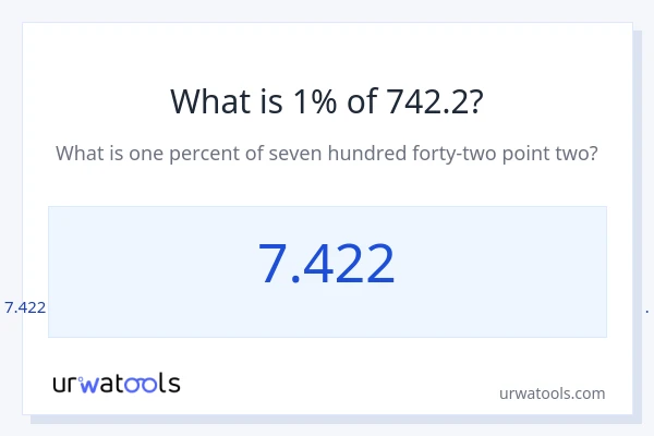 742.2 യുടെ 1% എന്താണ്?